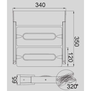 Настенный светильник уличный  W6144-2 Gr